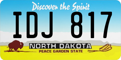 ND license plate IDJ817