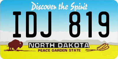 ND license plate IDJ819