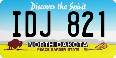 ND license plate IDJ821