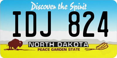 ND license plate IDJ824