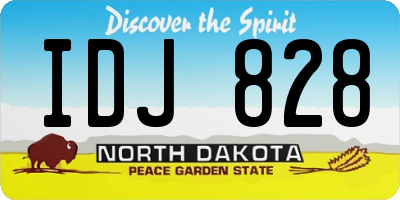 ND license plate IDJ828