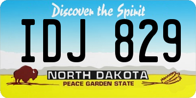 ND license plate IDJ829