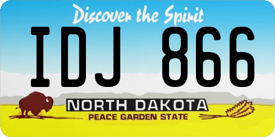 ND license plate IDJ866