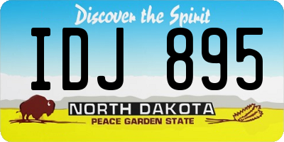 ND license plate IDJ895