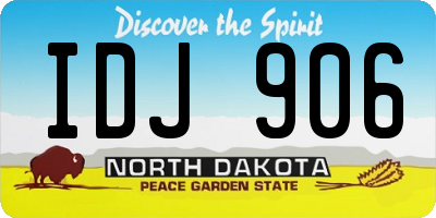 ND license plate IDJ906