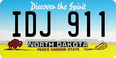 ND license plate IDJ911