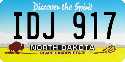 ND license plate IDJ917