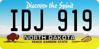 ND license plate IDJ919