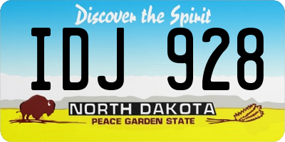 ND license plate IDJ928