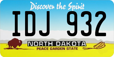 ND license plate IDJ932