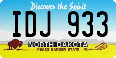 ND license plate IDJ933