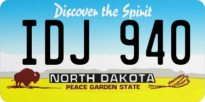 ND license plate IDJ940