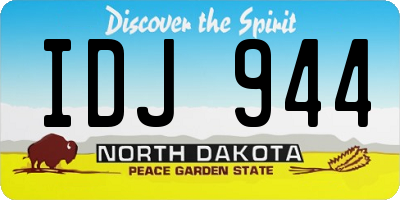 ND license plate IDJ944