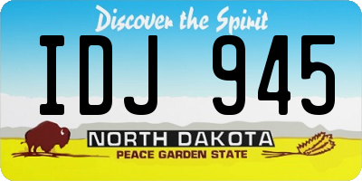 ND license plate IDJ945