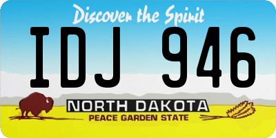 ND license plate IDJ946