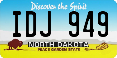 ND license plate IDJ949