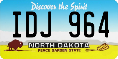 ND license plate IDJ964