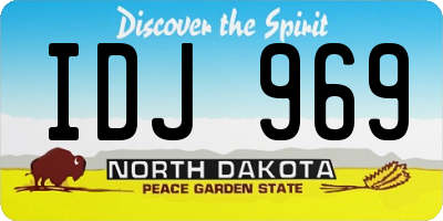 ND license plate IDJ969