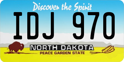 ND license plate IDJ970
