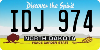 ND license plate IDJ974