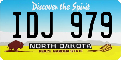 ND license plate IDJ979