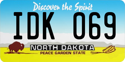 ND license plate IDK069