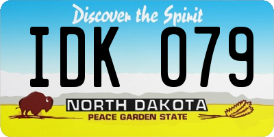 ND license plate IDK079
