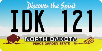 ND license plate IDK121