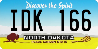 ND license plate IDK166