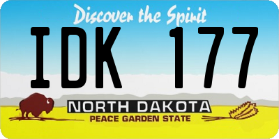 ND license plate IDK177