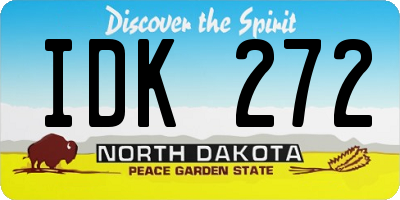 ND license plate IDK272