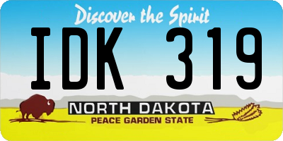 ND license plate IDK319