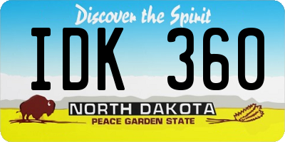 ND license plate IDK360