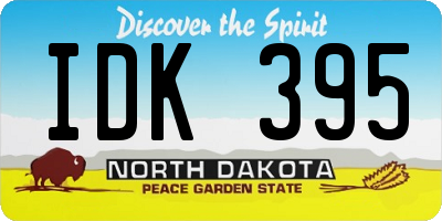 ND license plate IDK395
