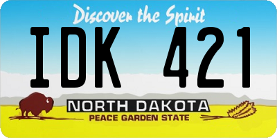 ND license plate IDK421