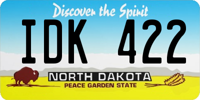 ND license plate IDK422