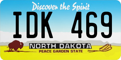 ND license plate IDK469
