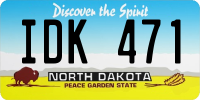 ND license plate IDK471