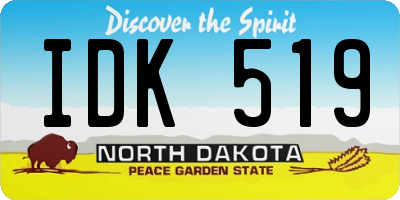 ND license plate IDK519