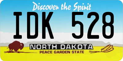 ND license plate IDK528