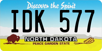ND license plate IDK577