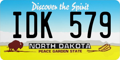 ND license plate IDK579