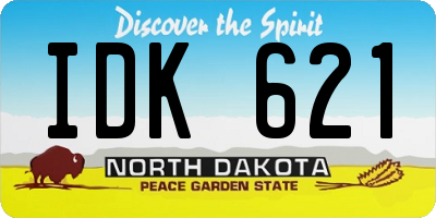 ND license plate IDK621