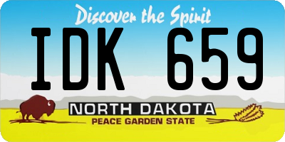 ND license plate IDK659