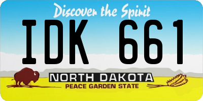 ND license plate IDK661