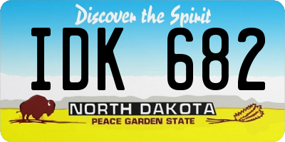 ND license plate IDK682