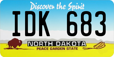 ND license plate IDK683