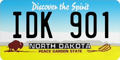 ND license plate IDK901