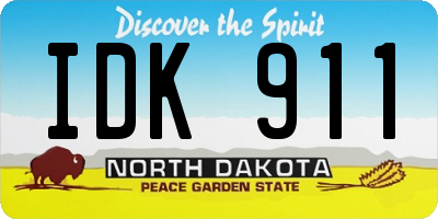 ND license plate IDK911