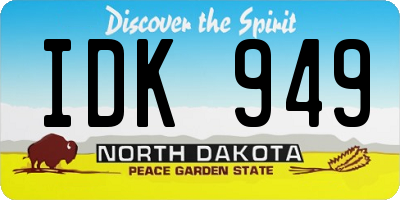 ND license plate IDK949